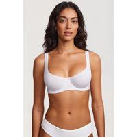 DOBREVA Women's Unlined Balconette Bra No Padded Underwire Supportive Plus Size Smooth Scoop Neck SpringStatements